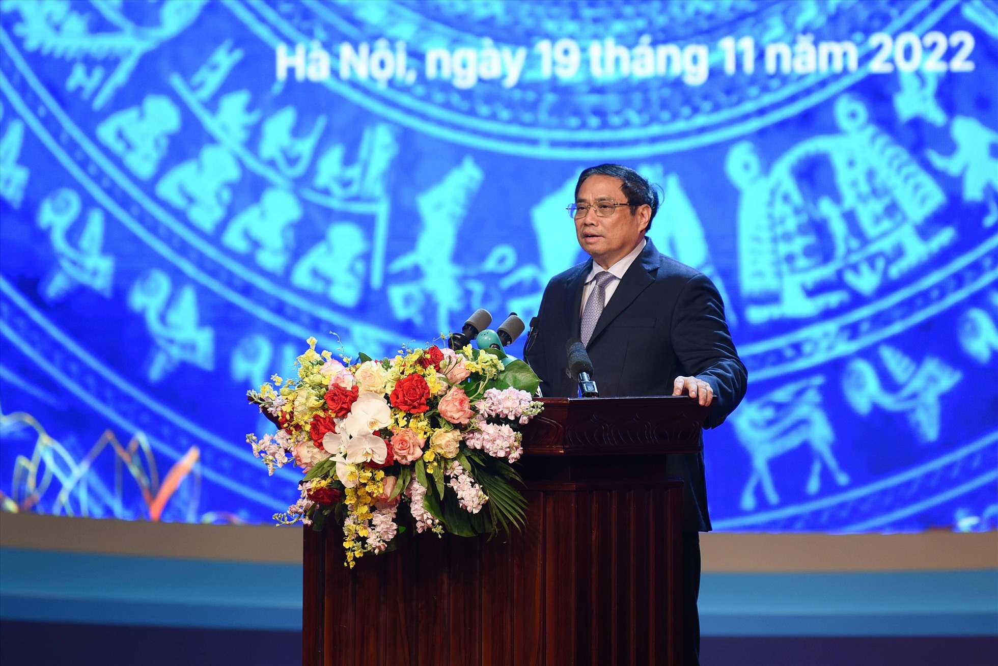 Thủ tướng Phạm Minh Chính phát biểu tại buổi lễ. Ảnh: Thế Đại