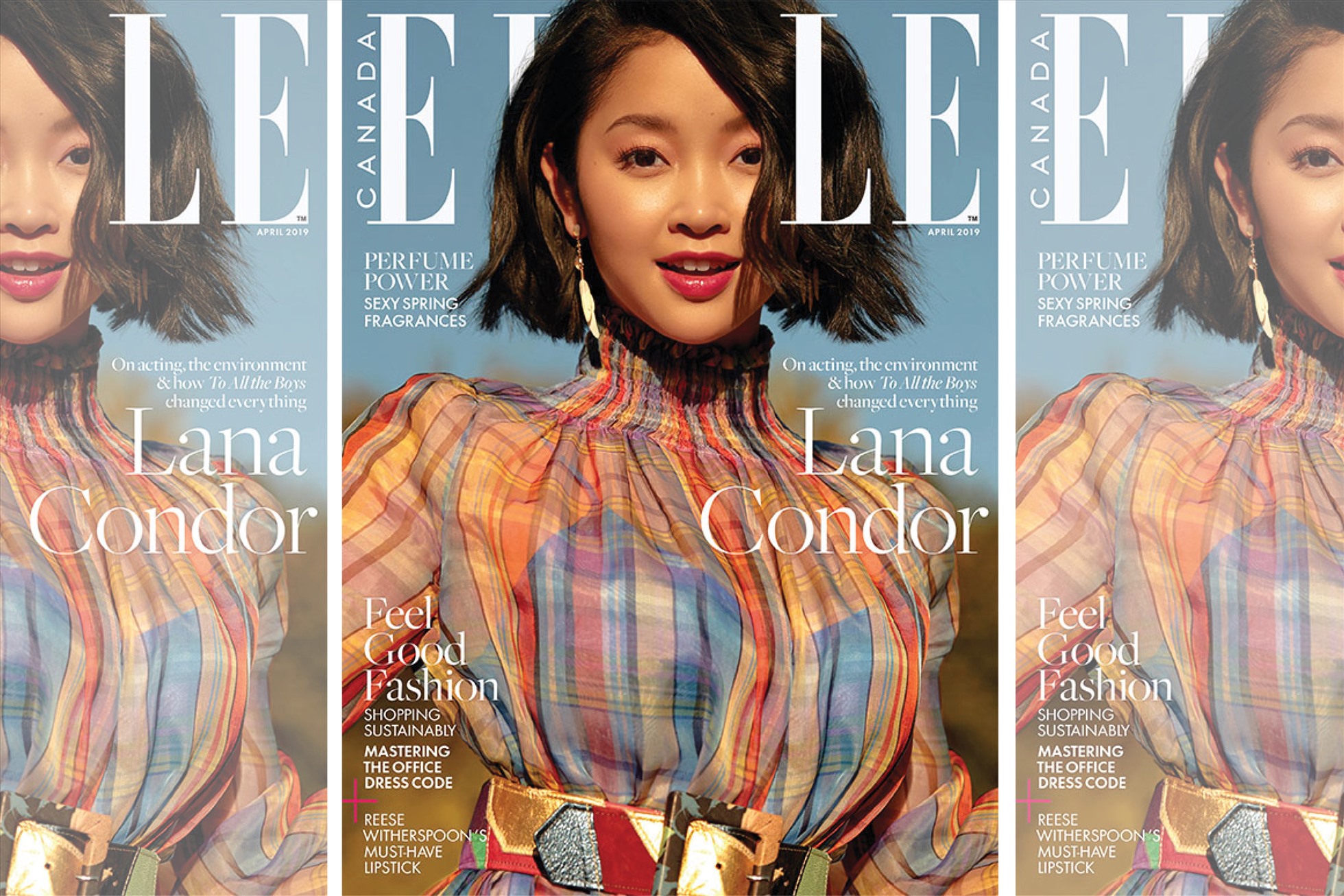 Lana Condor trên bìa tạp chí Elle Canada năm 2019. Ảnh: Elle Canada