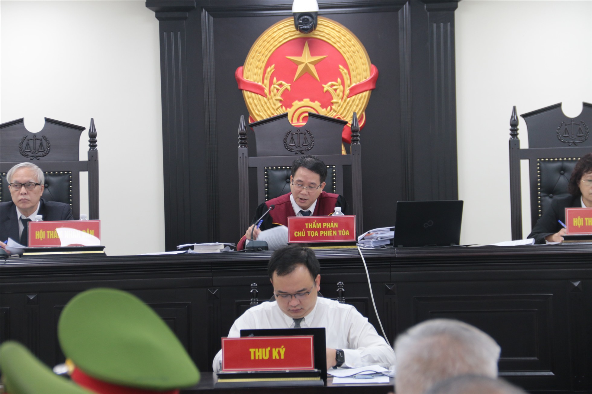 Phiên toà xét xử do thẩm phán Vũ Quang Huy làm chủ toạ. Ảnh: Việt Dũng