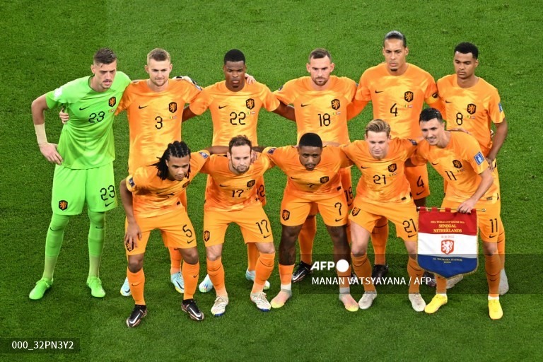 Đội hình xuất phát của tuyển Hà Lan. Ảnh: AFP