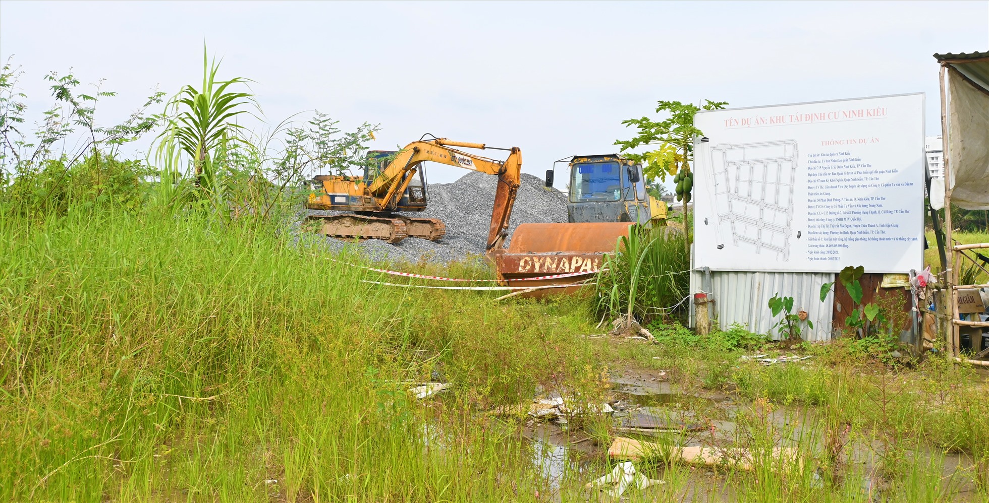 Dự án khu tái định cư Ninh Kiều chưa hoàn thành. Ảnh: Thành Nhân