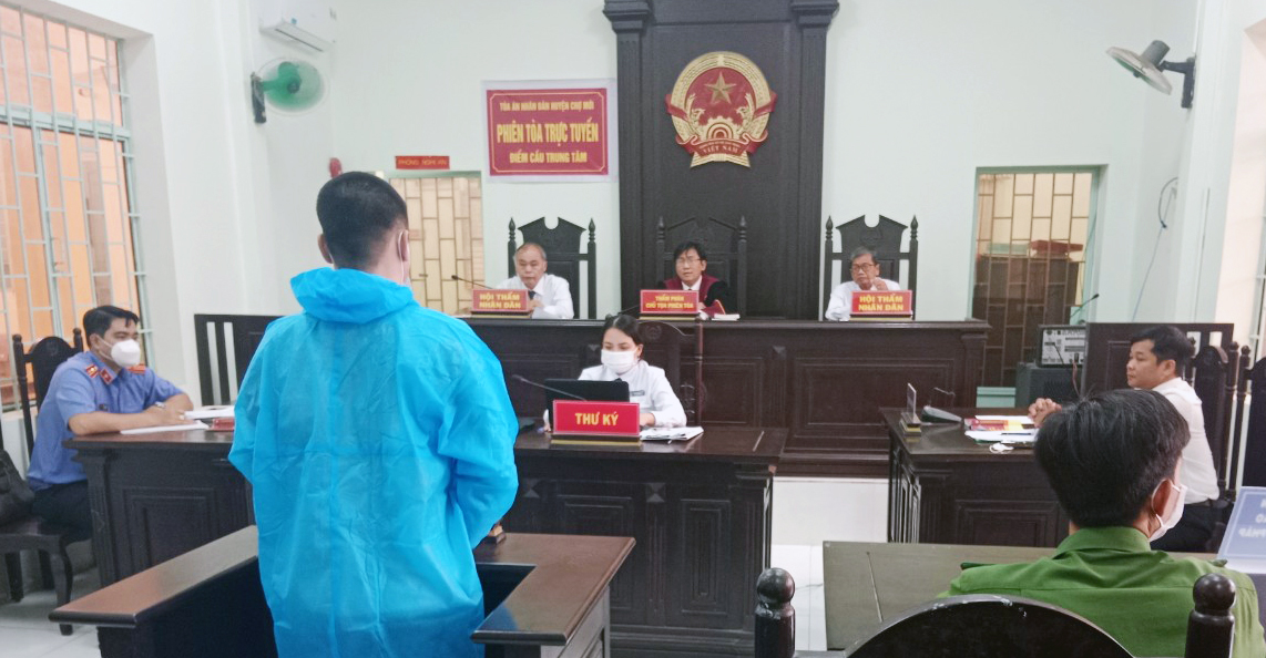 Quang cảnh phiên toà xét xử Lê Văn Linh. Ảnh: NT
