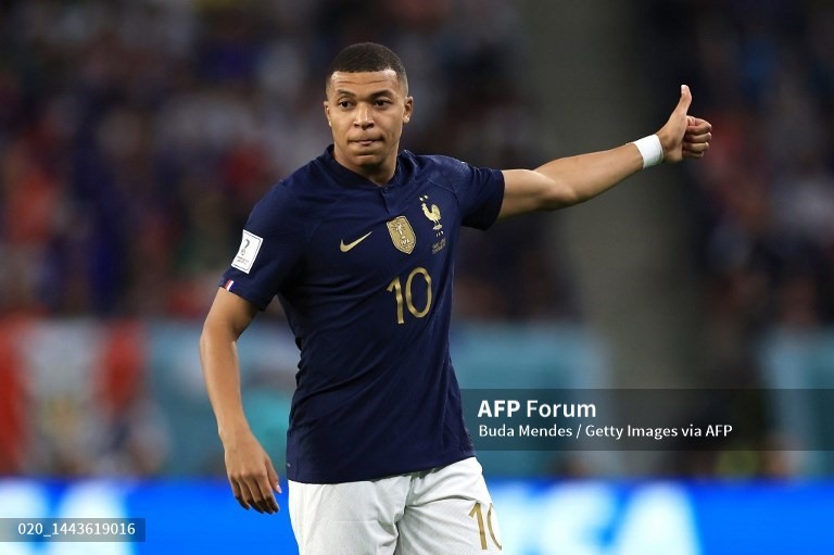 Siêu sao Kylian Mbappe chưa thể tạo ra khác biệt cho tuyển Pháp. Ảnh: AFP