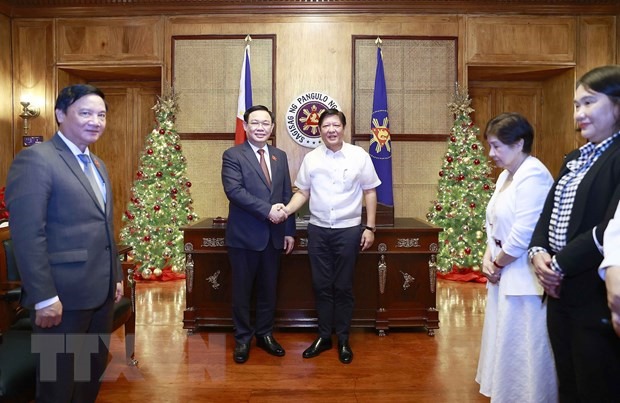 Tổng thống Ferdinand Marcos cảm ơn Việt Nam đã luôn là nguồn xuất khẩu gạo ổn định, giúp Philippines đảm bảo an ninh lương thực. Ảnh: TTXVN