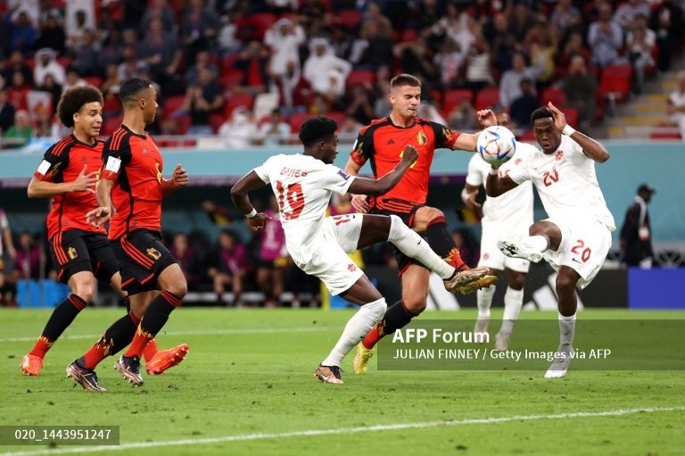 Canada đang khiến tuyển Bỉ gặp khó. Ảnh: AFP