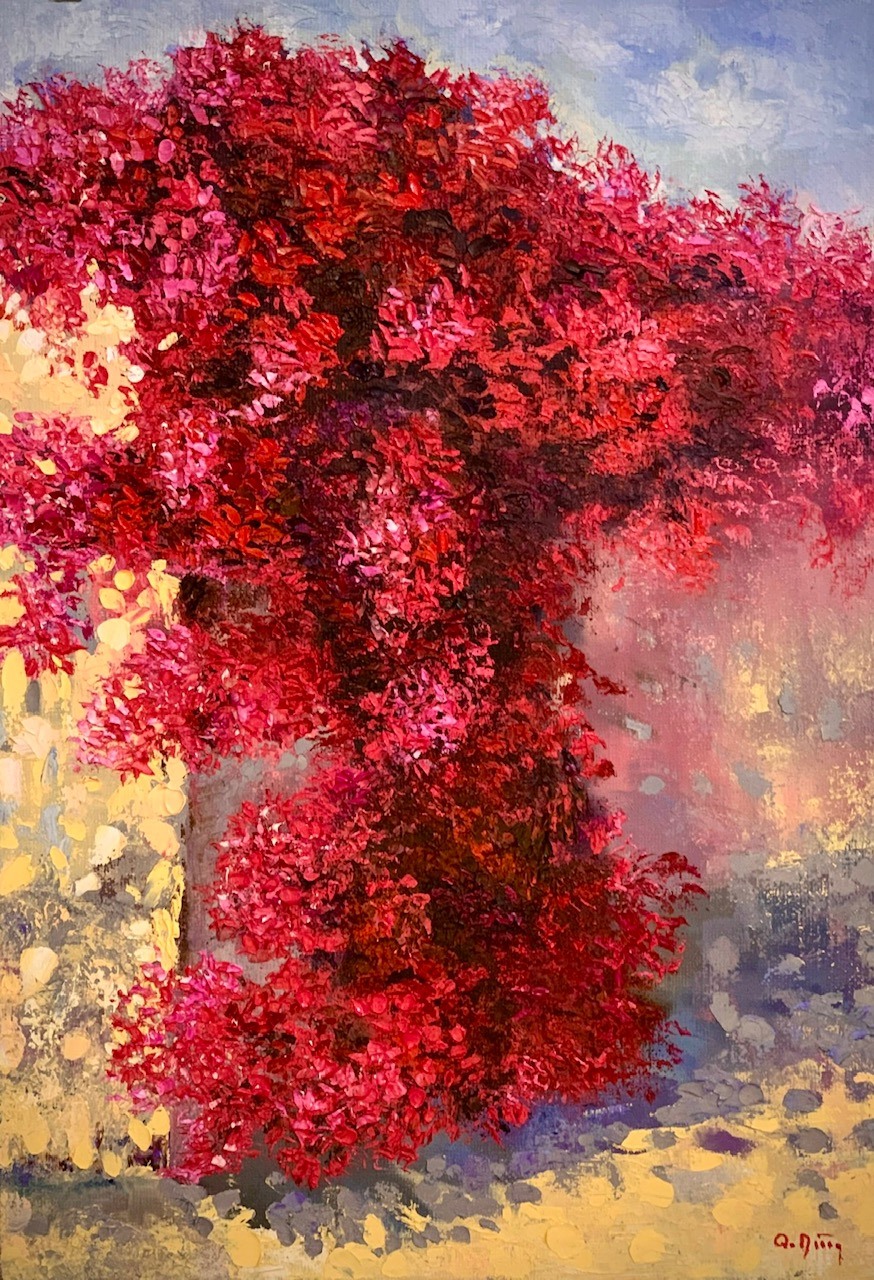 Trong “Nghiêng sáng“, Trần Quang Dũng chuyển biến mạnh từ bút pháp ấn tượng sang trừu tượng. Vì sao anh có quyết định này? Trần Quang Dũng trả lời: “Trước đây tôi thường vẽ trực hoạ phong cảnh thiên nhiên để cảm nhận không gian và thời gian rồi đưa vào tranh.