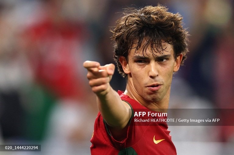 Joao Felix ghi bàn nâng tỉ số lên 2-1. Ảnh: AFP