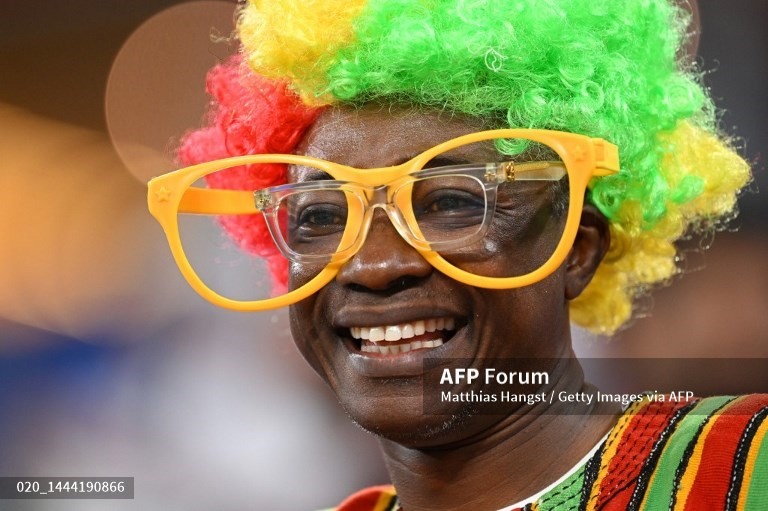 Cổ động viên tuyển Ghana lạc quan. Ảnh: AFP