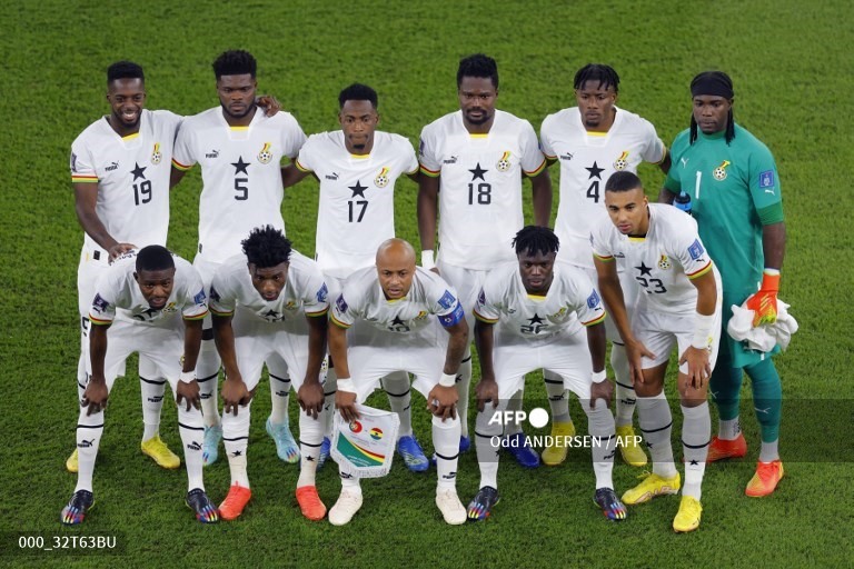 Đội hình xuất phát Ghana. Ảnh: AFP