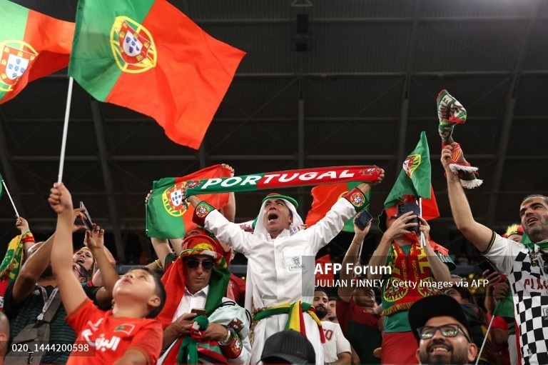 Khán giả Bồ Đào Nha. Ảnh: AFP