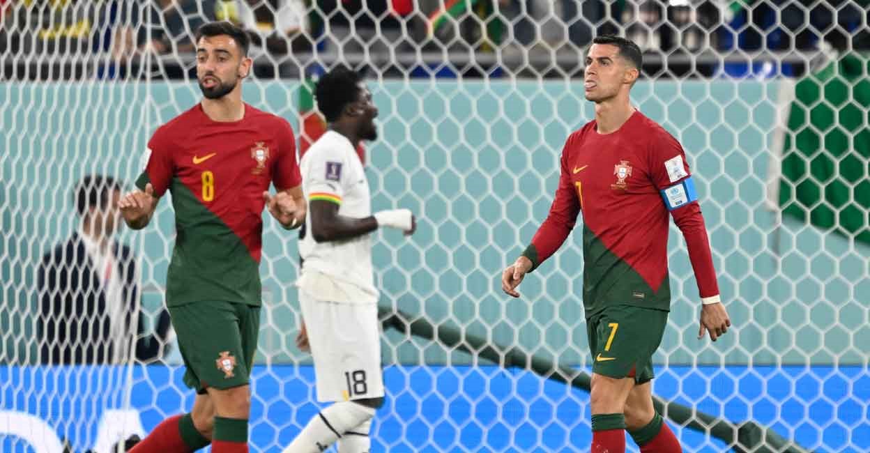 Ronaldo đóng góp 1 bàn thắng cho Bồ Đào Nha. Ảnh: AFP