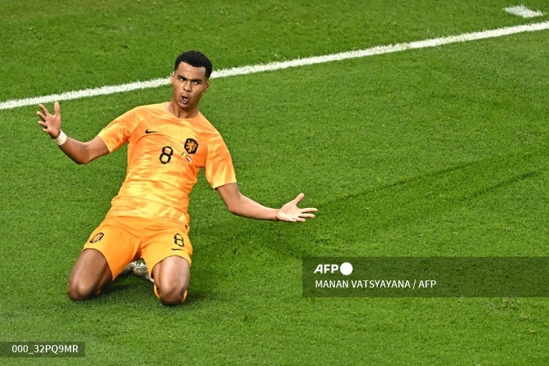 Gakpo thi đấu ngày càng hay trong màu áo tuyển quốc gia.  Ảnh: AFP