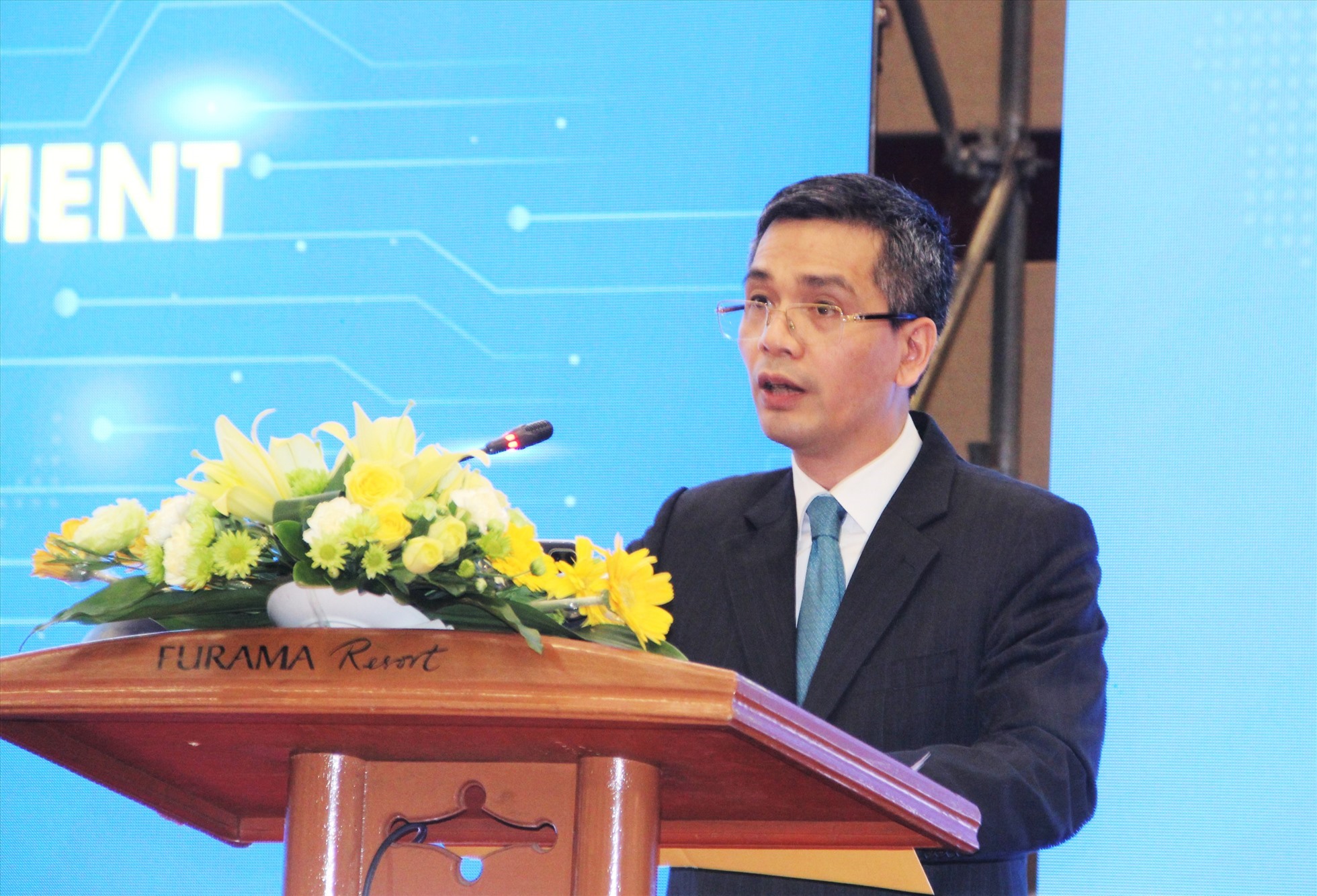 Thứ trưởng Bộ Tài chính Võ Thành Hưng thông tin về những thách thức của tài chính trong bối cảnh mới. Ảnh: Thuỳ Trang