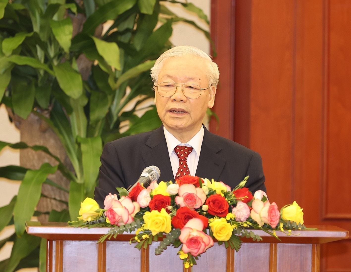 Tổng Bí thư Nguyễn Phú Trọng phát biểu. Ảnh: Trí Dũng