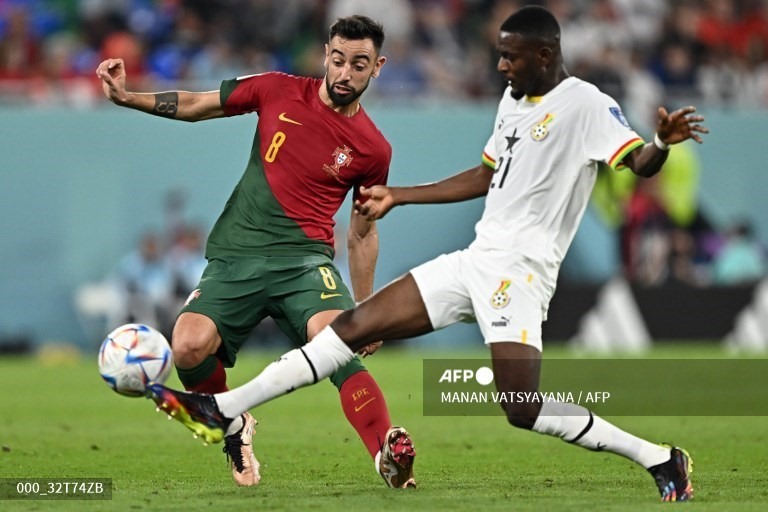 Tiền vệ Bruno Fernandes sẽ là nhân tố quan trọng trong lối chơi tấn công của tuyển Bồ Đào Nha. Ảnh: AFP