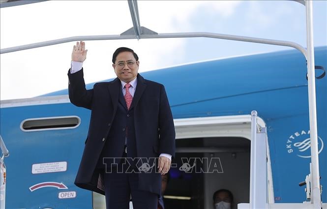 Thủ tướng Phạm Minh Chính trong chuyến thăm Pháp năm 2021. Ảnh: TTXVN
