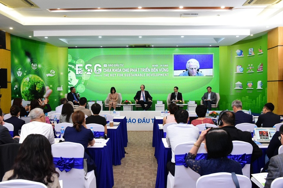 Hội thảo ESG - Chìa khóa cho Phát triển bền vững. Ảnh: Báo Đầu tư