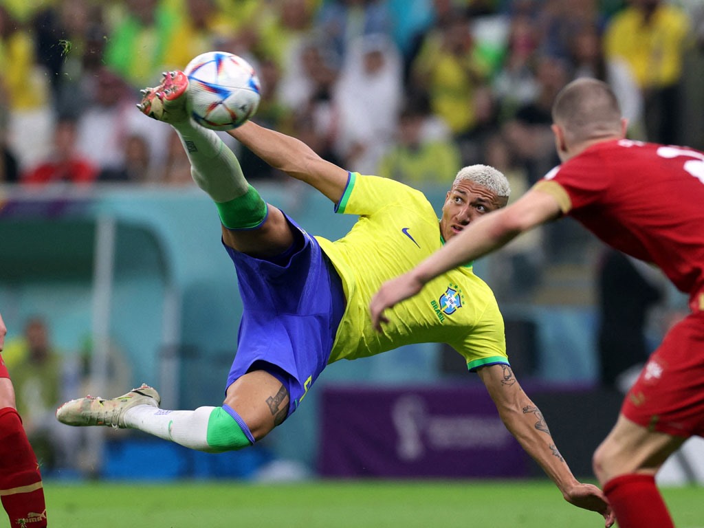Richarlison được kỳ vọng sẽ thay thế Neymar xứng đáng trong phần còn lại của World Cup 2022. Ảnh: AFP