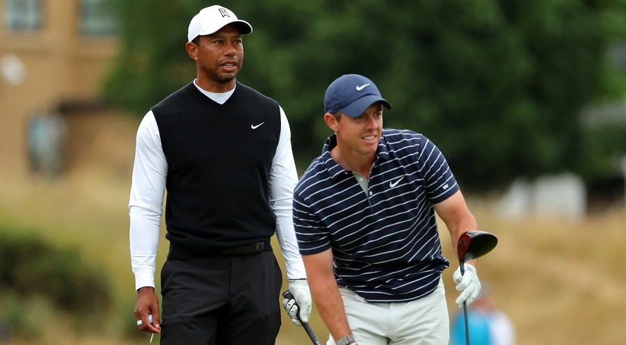 Tiger Woods và Rory McIlroy đồng sáng lập TMRW Sports. Ảnh: Golf