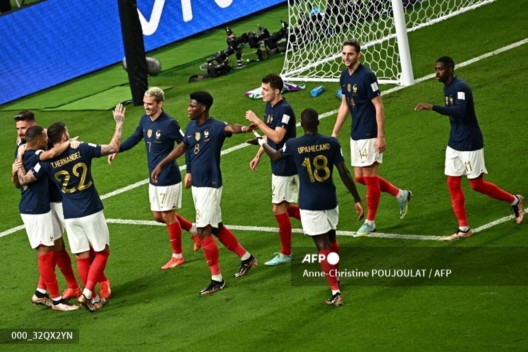 Tuyển Pháp tỏ ra vượt trội ở bảng đấu. Ảnh: AFP