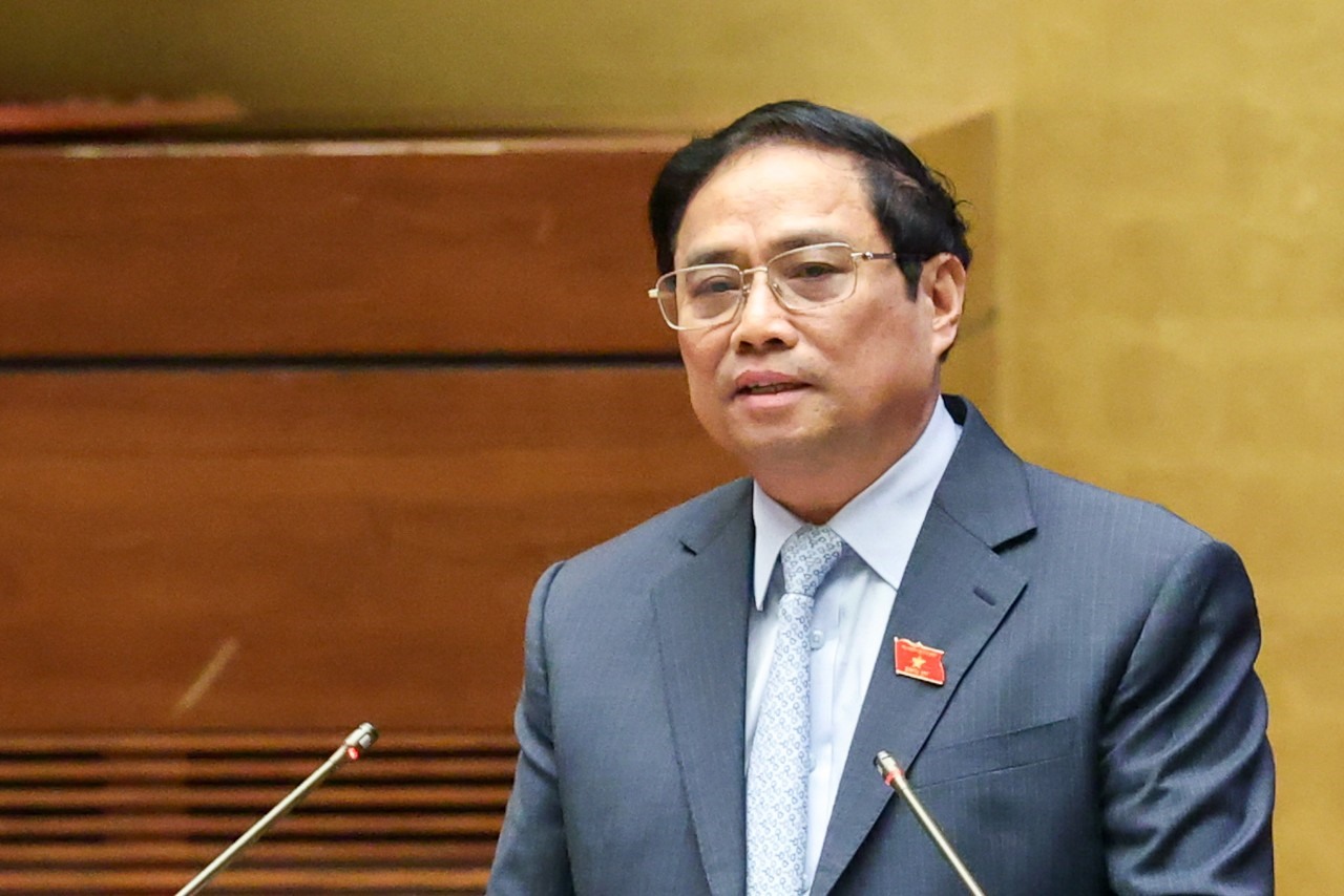 Thủ tướng Chính phủ Phạm Minh Chính trả lời chất vấn của đại biểu Quốc hội.