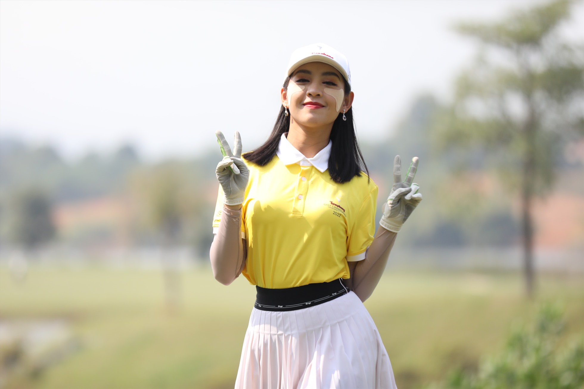 Hoa khôi Miss Golf Việt Nam 2022 Lê Thanh Tú tại Tiền Phong Golf Championship 2022. Ảnh: BTC.