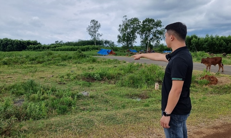 Các lô đất bị bỏ cọc ở xã Gio Sơn, huyện Gio Linh, tỉnh Quảng Trị. Ảnh: Hưng Thơ