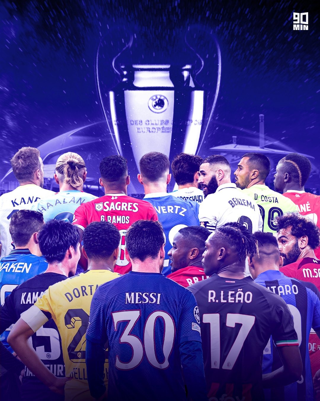 Sẽ sớm có đại chiến giữa các ngôi sao tại Champions League 2022-2023. Ảnh: Twitter