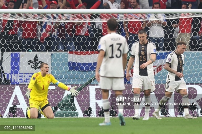 Costa Rica had an equalizer that sent Germany to the bottom of the table.  Photo: AFP