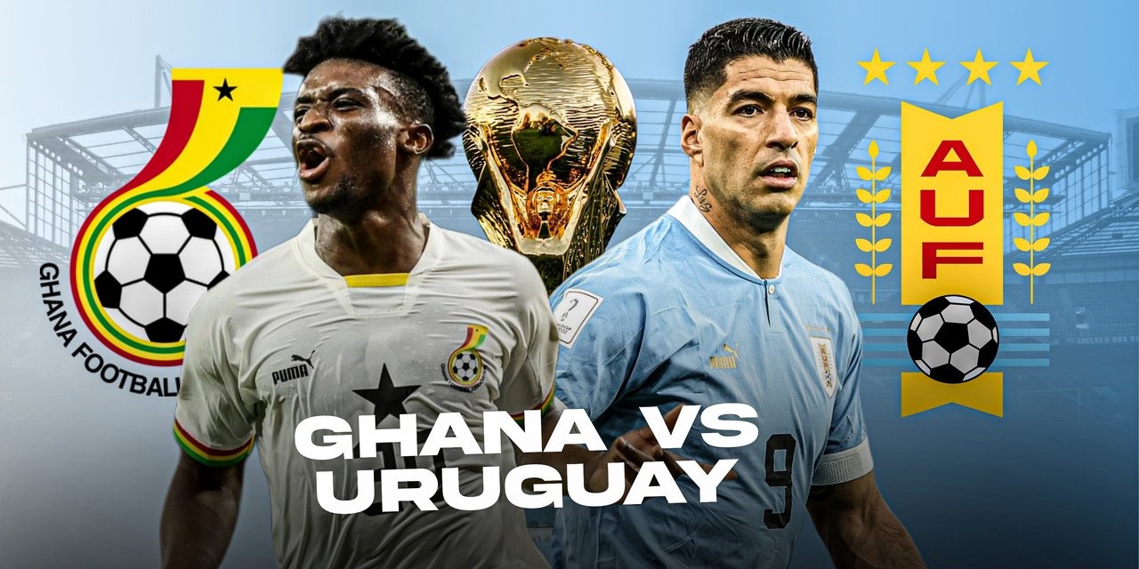 Ghana muốn đòi lại món nợ với Luis Suarez và Uruguay. Ảnh: Khel Now