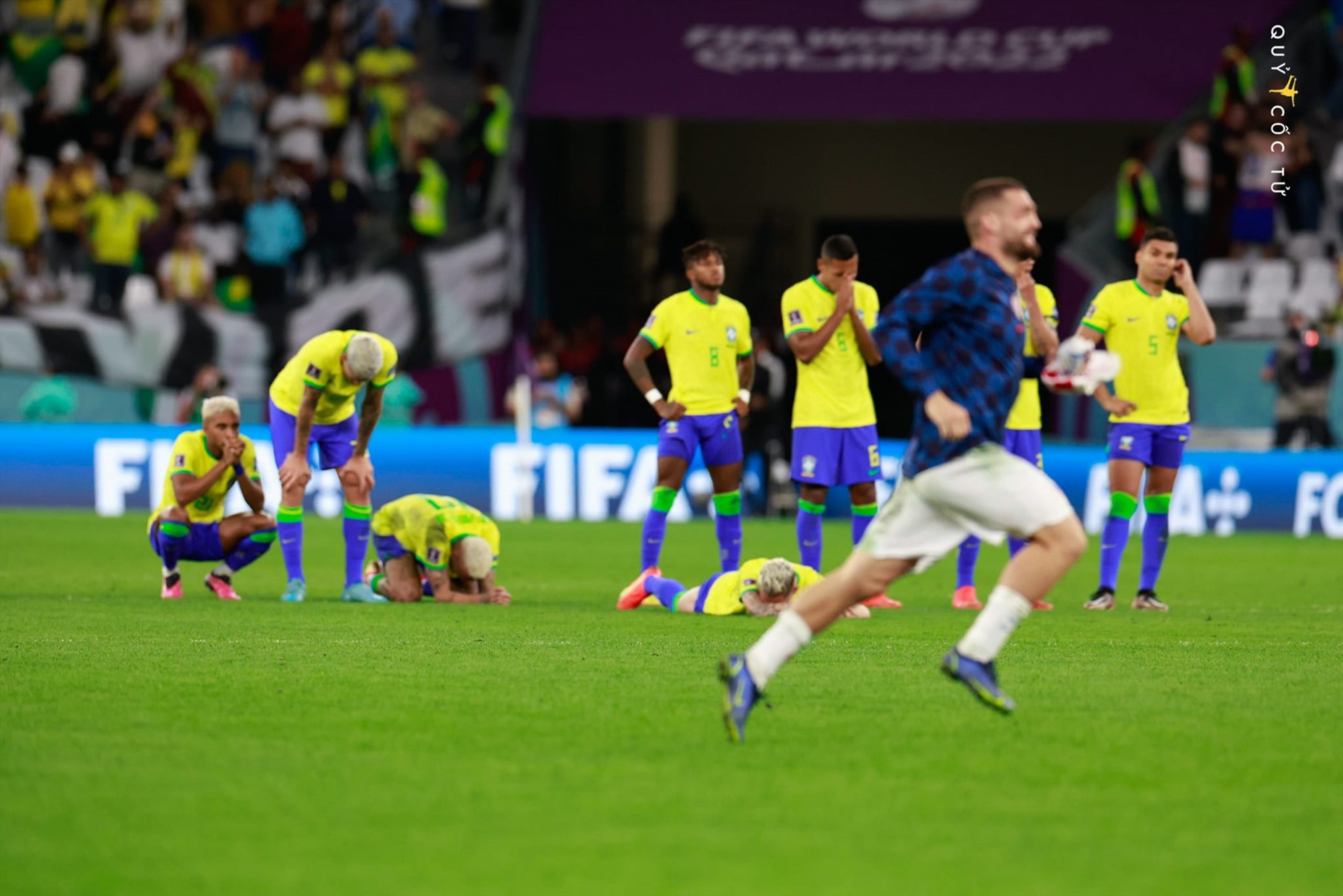 Tuyển Brazil bật khóc trước thất bại ở vòng tứ kết World Cup 2022. Ảnh: Hải An
