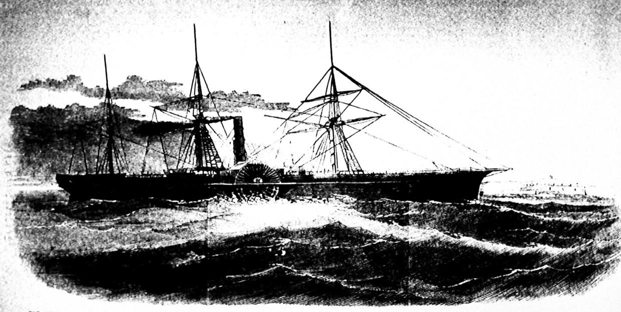 Tàu S.S. Central America chìm khi đi vào một cơn bão tháng 9.1857 là một trong những thảm họa hàng hải tồi tệ nhất trong lịch sử Mỹ. Ảnh: Thư viện Quốc hội Mỹ