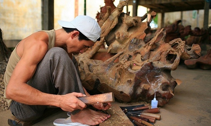 Làng mộc Kim Bồng có lịch sử hình thành từ thế kỷ thứ 15. Ảnh: Từ Ân