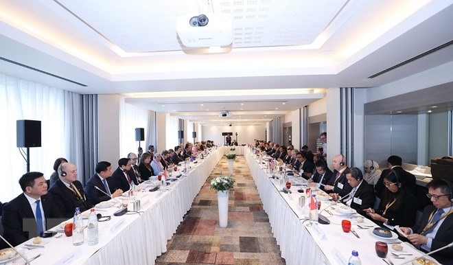 Thủ tướng Phạm Minh Chính nhấn mạnh quan hệ thương mại giữa EU và ASEAN ngày càng phát triển toàn diện về quy mô, phạm vi và tính chất. Ảnh: TTXVN