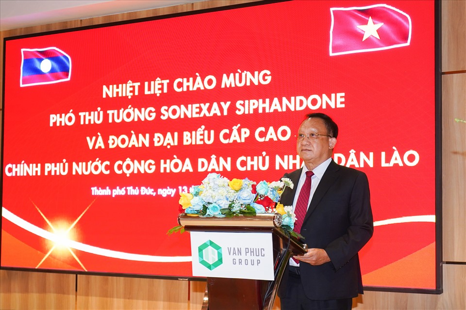 Ông Lê Văn Minh – Tổng Giám đốc Van Phuc Group phát biểu tại chương trình - Ảnh: Vinh Rose