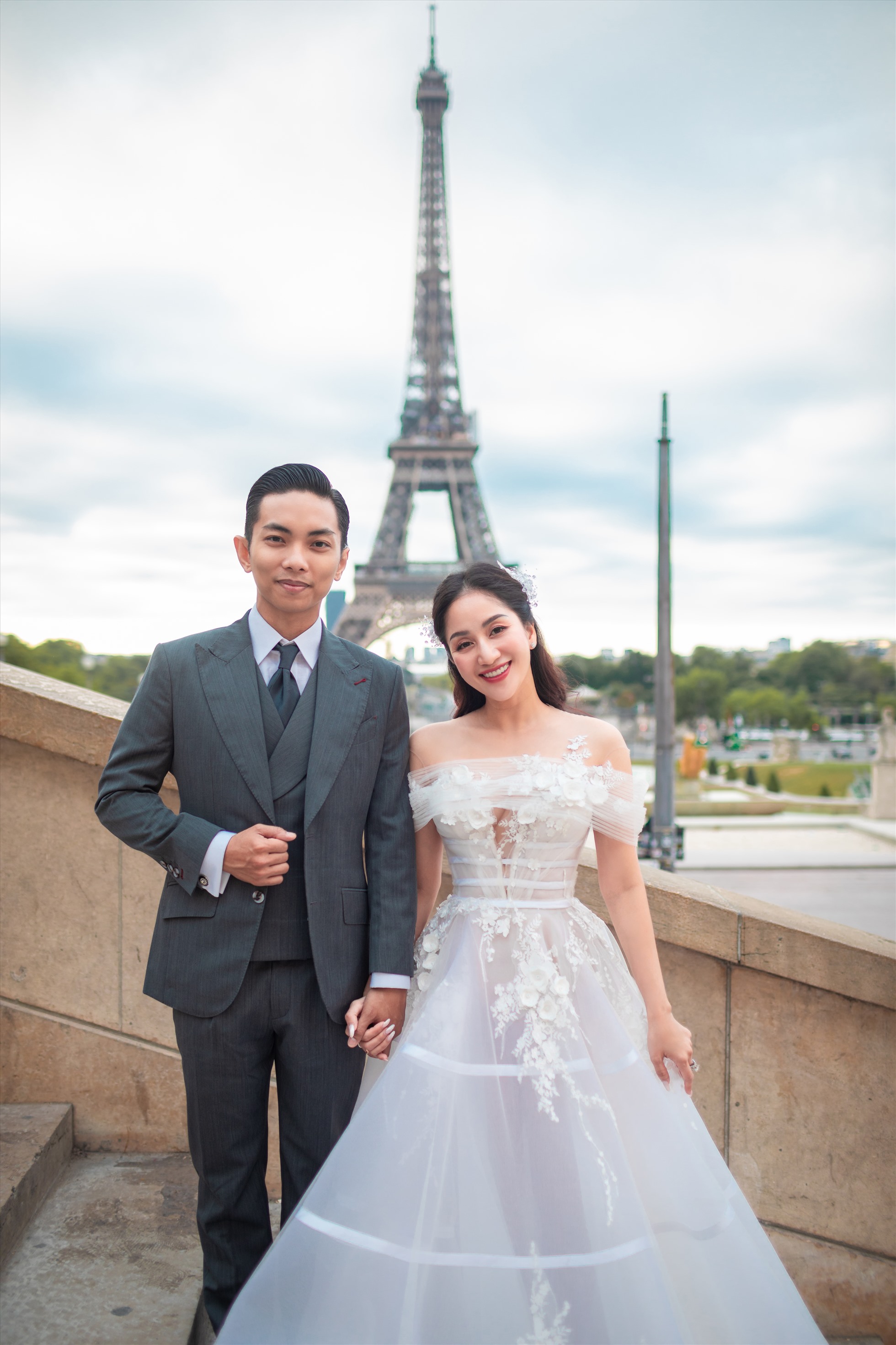 Khánh Thi và Phan Hiển quay trở lại Pháp chụp ảnh cưới, đánh dấu ngày trọng đại trong đời. Ảnh: Nhân vật cung cấp