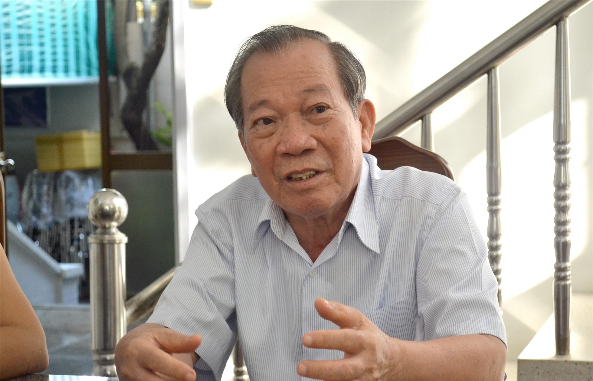 Ông Nguyễn Minh Nhị, nguyên Chủ tịch UBND tỉnh An Giang, một trong những “người trong cuộc” cho cá tra sinh sản nhân tạo. Ảnh: Lục Tùng