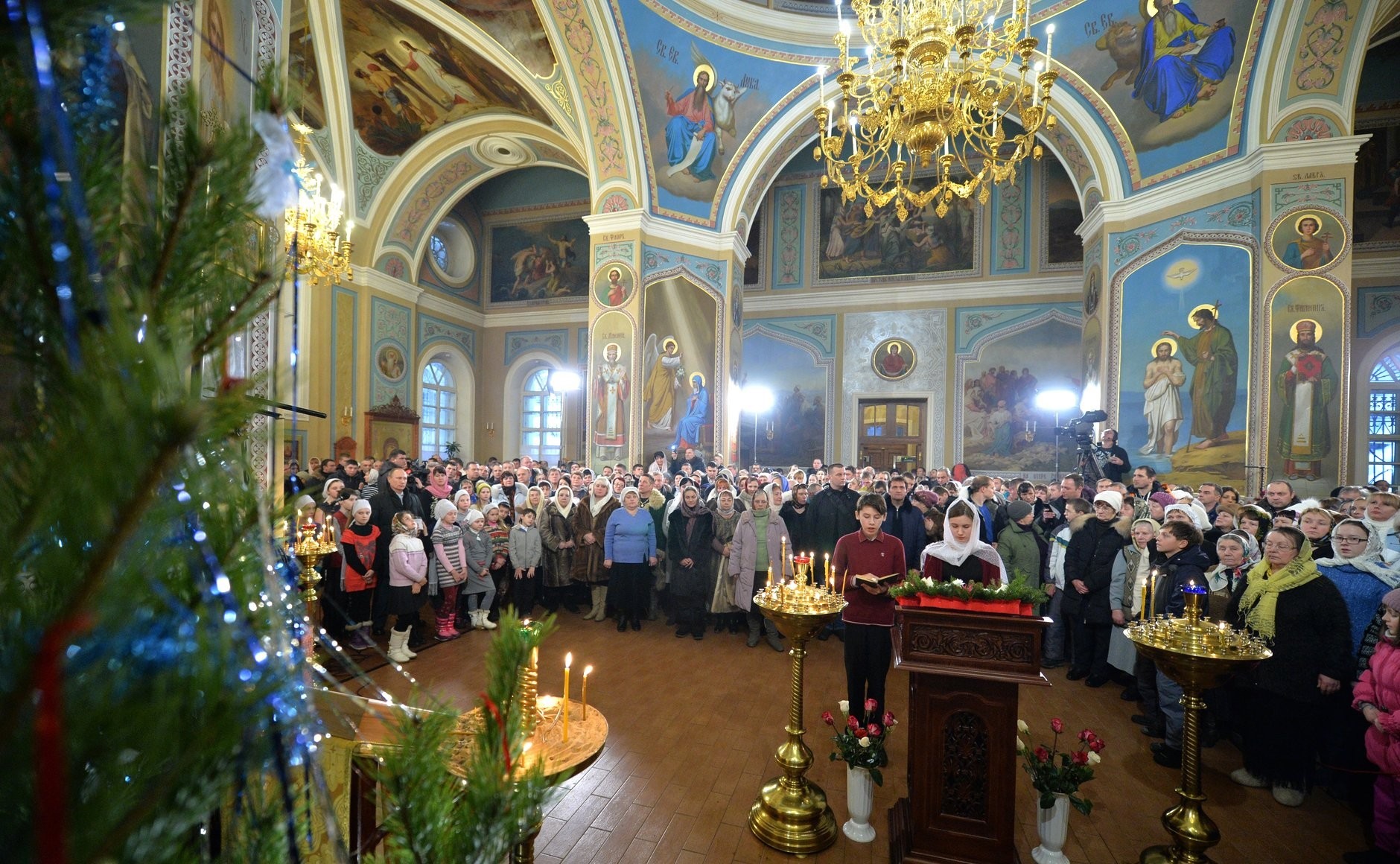 Các nghi lễ được tổ chức long trọng trong nhà thờ. Ảnh: President of Russia