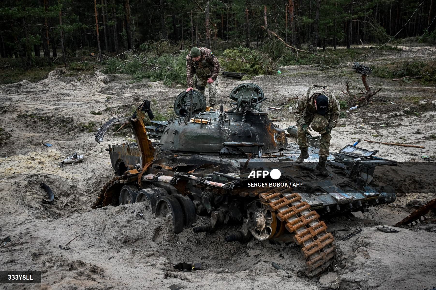 Quân nhân Ukraina ở vùng Kharkiv. Ảnh: AFP