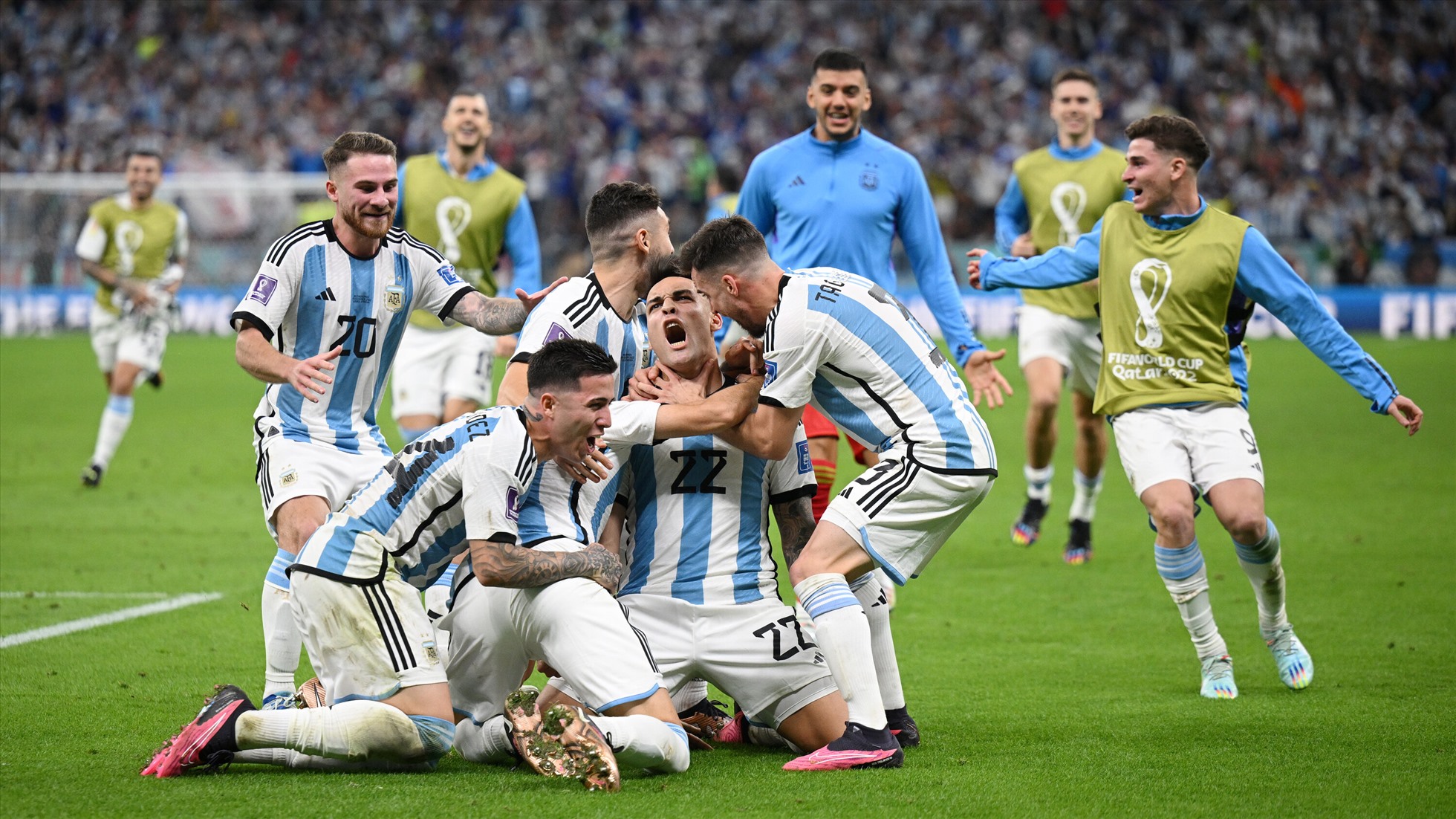Argentina đã thắng được Hà Lan trên chấm luân lưu cân não. Ảnh: AFP