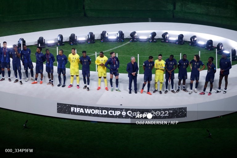 Đội tuyển Pháp nhận danh hiệu á quân. Ảnh: AFP