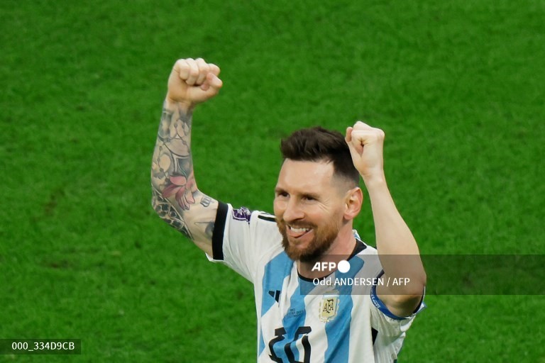 Messi đã để lại dấu ấn trong hiệp 1. Ảnh: AFP