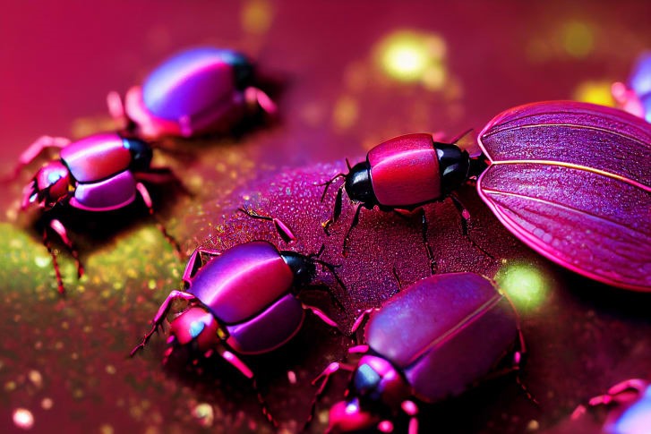 Loài côn trùng nhỏ cochineals là nguồn cảm hứng cho màu của năm 2023 do Pantone lựa chọn. Ảnh: Pantone