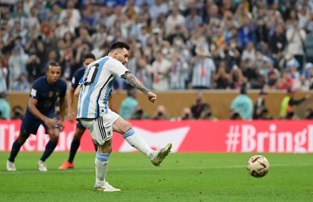 Messi ghi 2 bàn trong trận chung kết, kết thúc World Cup 2022 với 7 bàn thắng. Ảnh: AFP