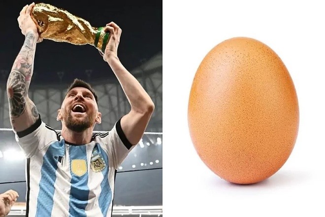 Bức ảnh Messi nâng cao cúp vàng xác đang giữ kỷ lục lượt thích trên Instagram. Ảnh: Marca