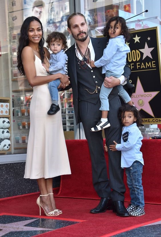 Cuộc sống hôn nhân viên mãn của Zoe Saldana. Ảnh: AFP