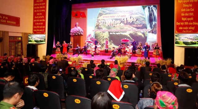 Khai mạc Lễ hội mùa Thu “Sa Pa – mùa vàng” năm 2022. Ảnh: Cổng TTĐT tỉnh Lào Cai