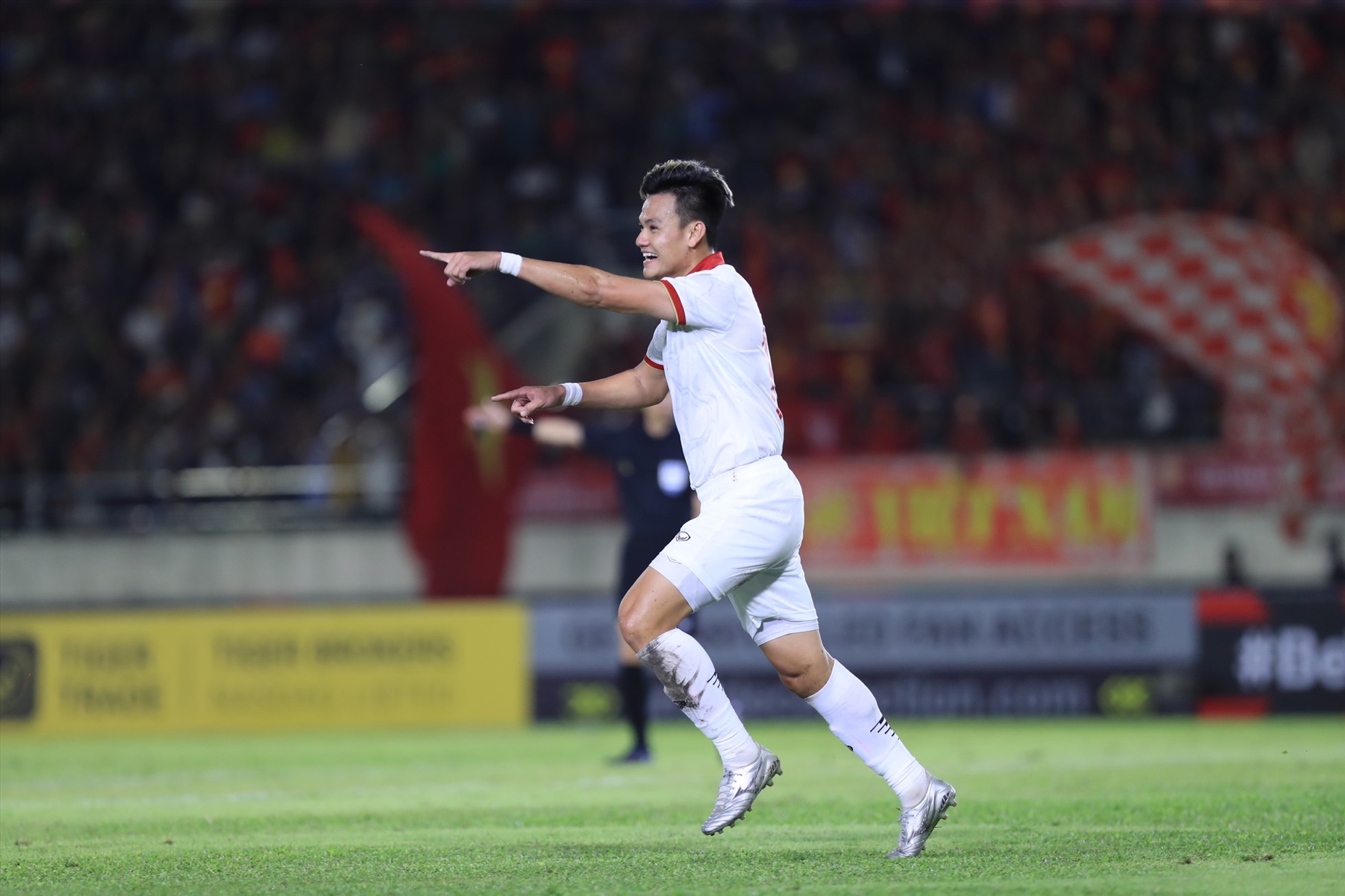 Hồ Tấn Tài đã có cho mình bàn thắng đầu tiên tại AFF Cup. Ảnh: Minh Dân