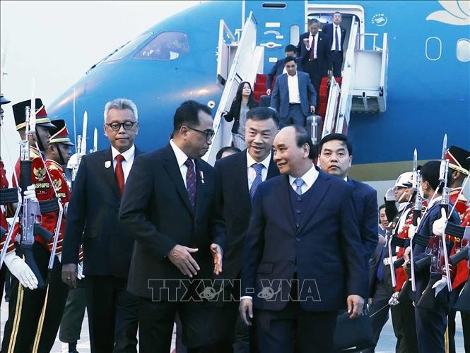 Đây là chuyến thăm đầu tiên của lãnh đạo chủ chốt Việt Nam đến Indonesia kể từ sau Đại hội XIII của Đảng cũng như từ khi đại dịch COVID-19 bùng phát. Ảnh: TTXVN