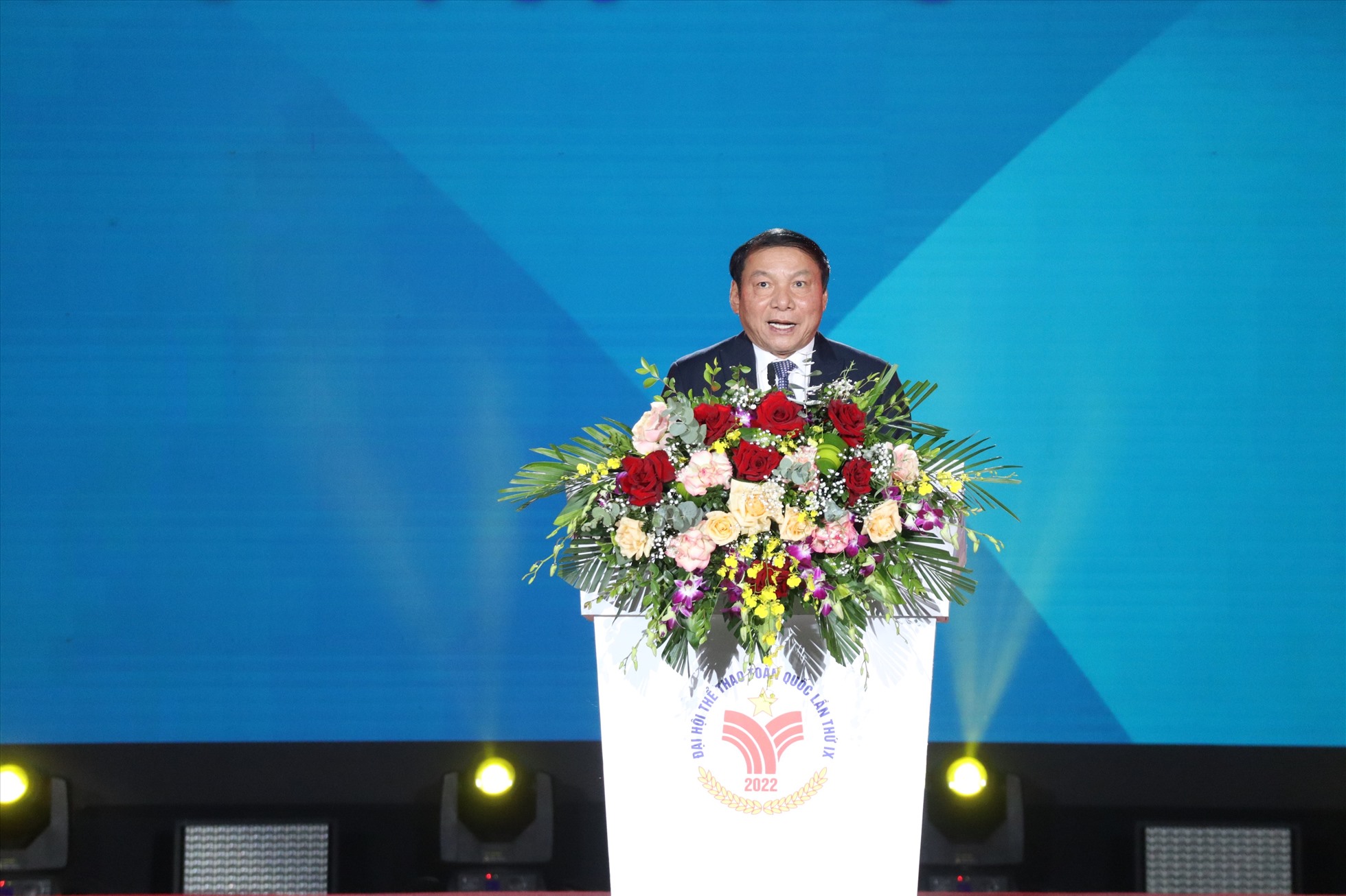 Bộ trưởng Bộ Văn hoá, Thể thao và Du lịch Nguyễn Văn Hùng khẳng định sự thành công của kỳ Đại hội này. Ảnh: Bùi Lượng